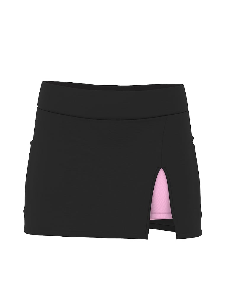 PINK Relay Micro Skirt, Pure Black, offModelFront, 5 of 5