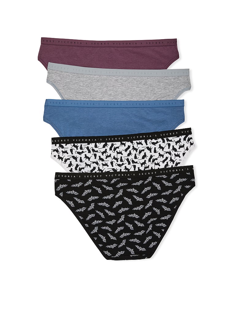 Victoria's Secret, Victoria's Secret 7-Pack Stretch Cotton Bikini Panties, Print, detail, 2 of 2
