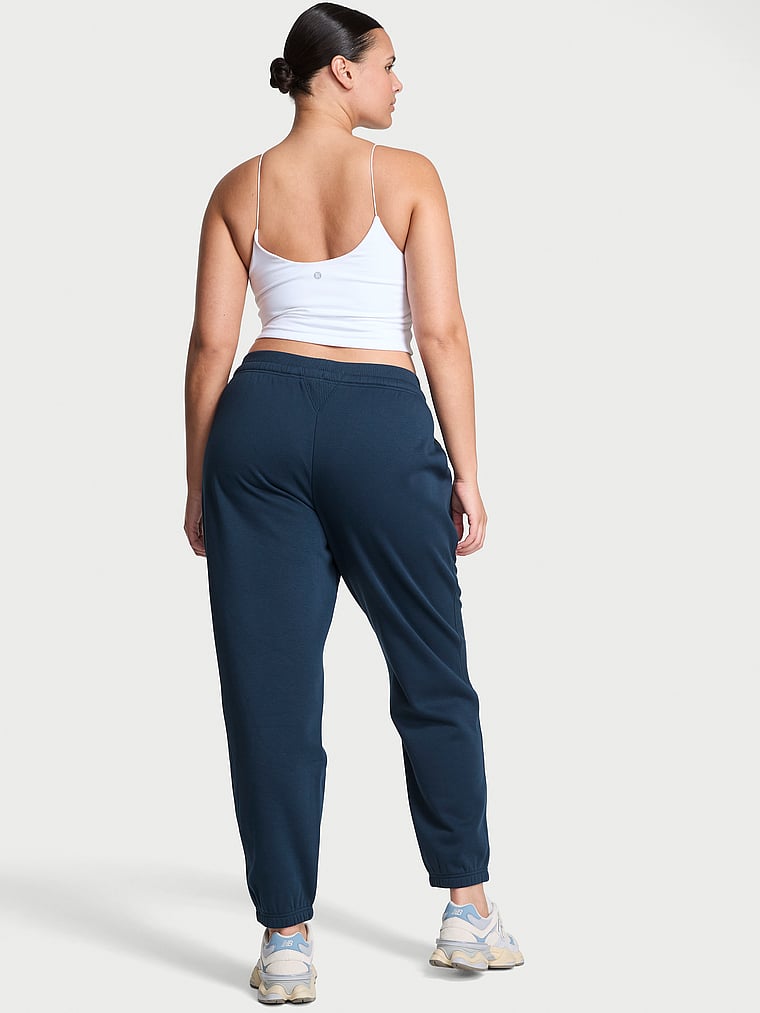 Victoria's Secret, VSX VSX Movement Fleece Relaxed Jogger, Impact Blue, onModelBack, 4 of 5 Karmi is 5'10" or 178cm and wears Large