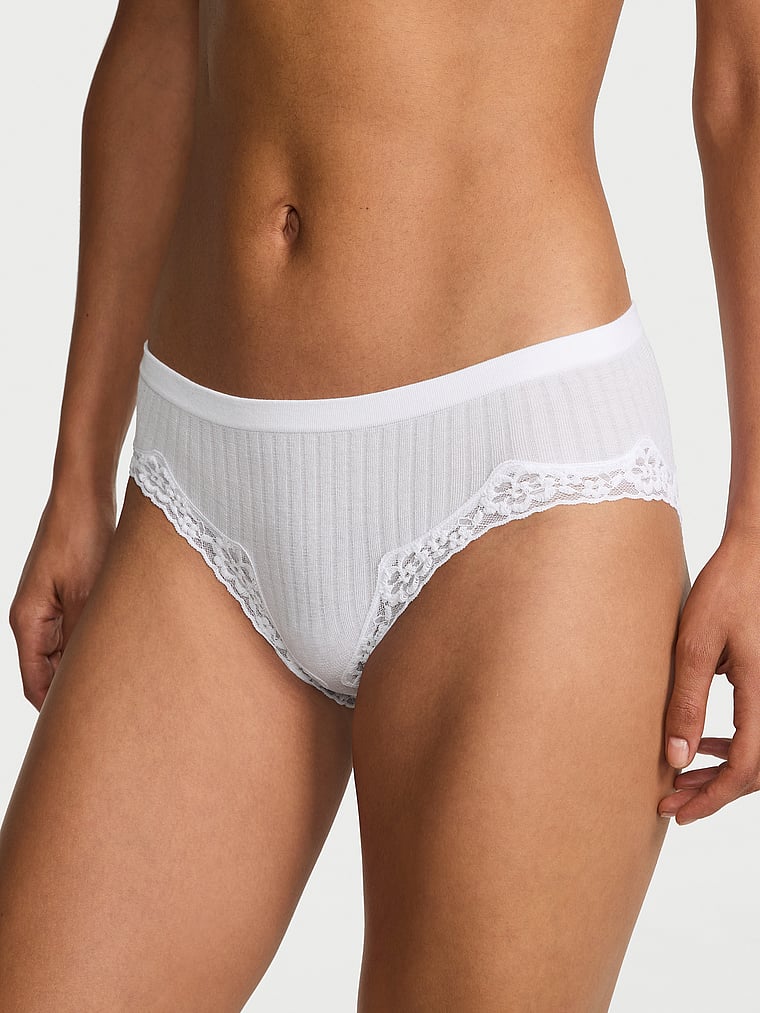 Victoria's Secret, Seamless Seamless Hiphugger Panty, Vs White, onModelFront, 1 of 3 Nikita  is 5'10" and wears Small
