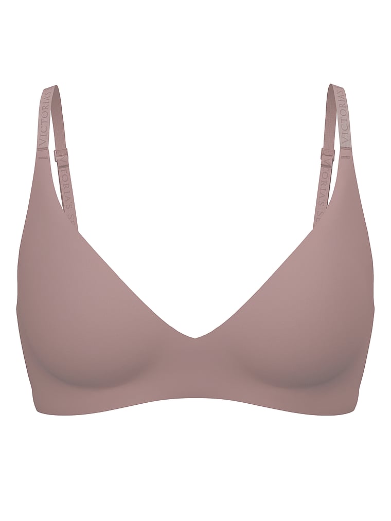 Victoria's Secret, Victoria's Secret Bare Push-Up Wireless Comfort Bra, Cloudy Grey, offModelFront, 3 of 3