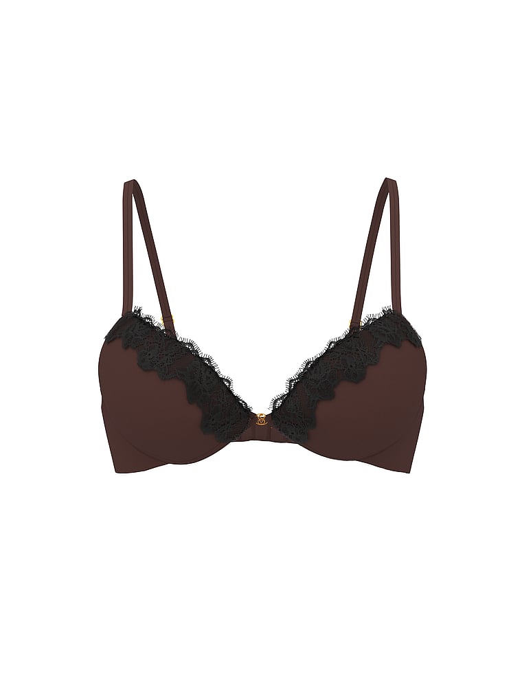 Shine Strap Lace Push-Up Bra