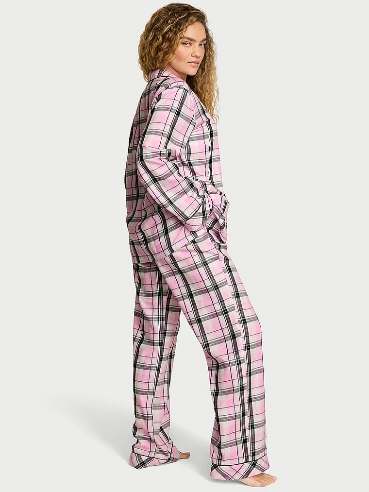 Victoria's Secret, Victoria's Secret Flannel Long Pajama Set, onModelBack, 2 of 4