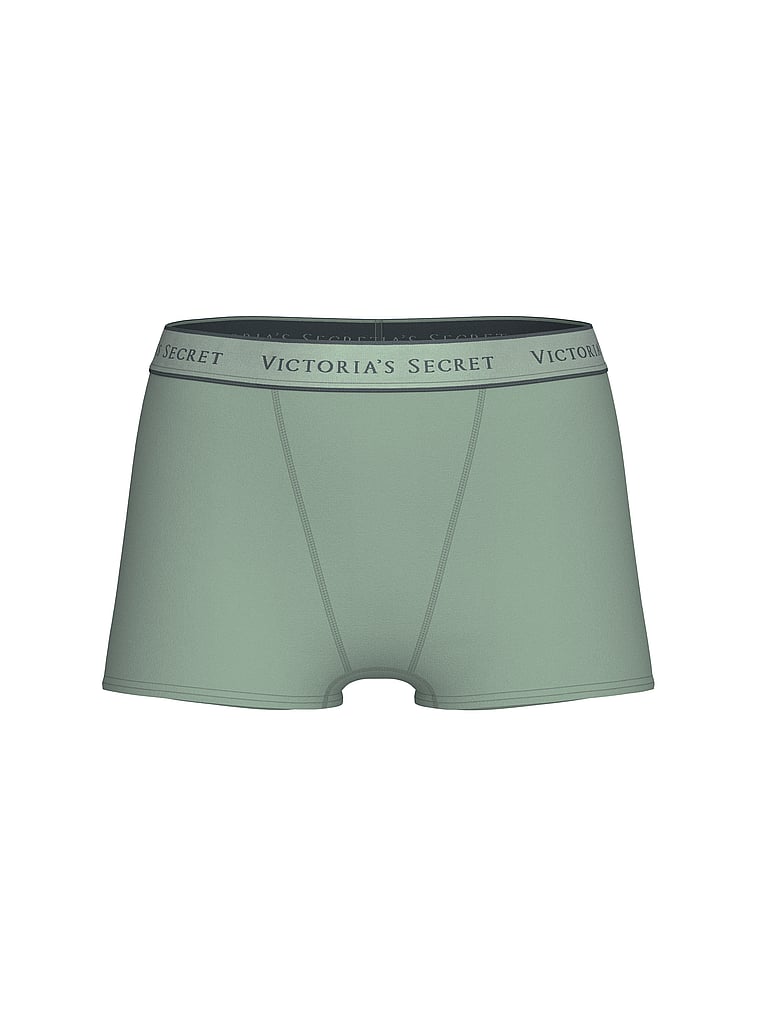 Logo Cotton High-Waist Boyshort Panty