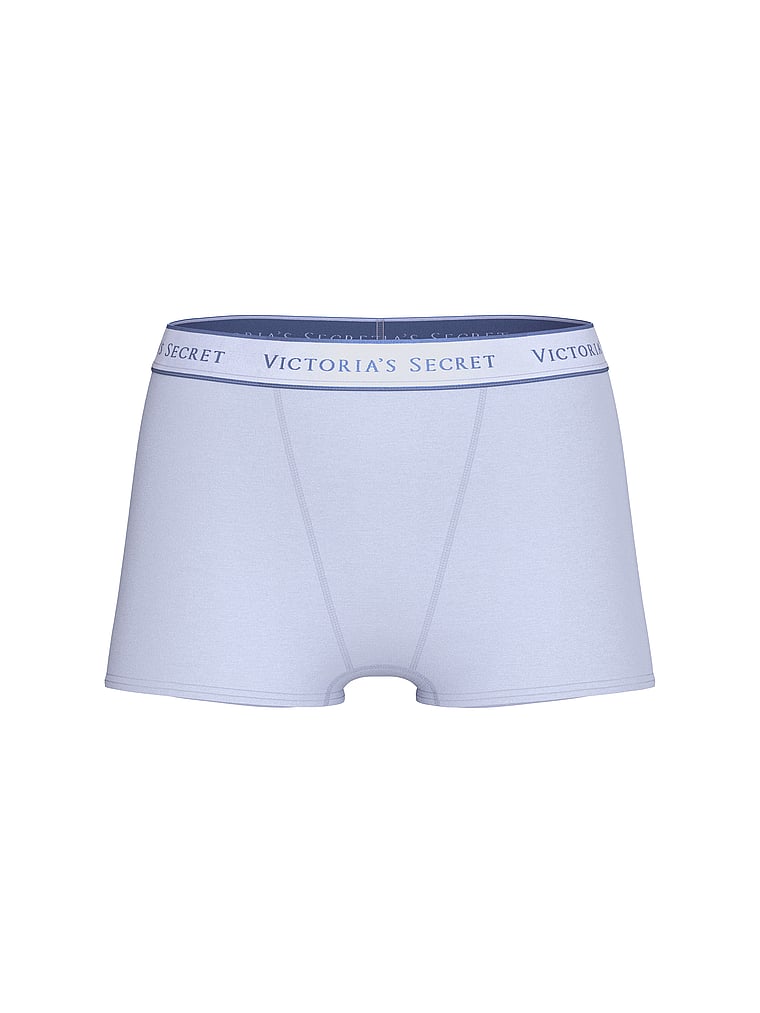 Logo Cotton High-Waist Boyshort Panty
