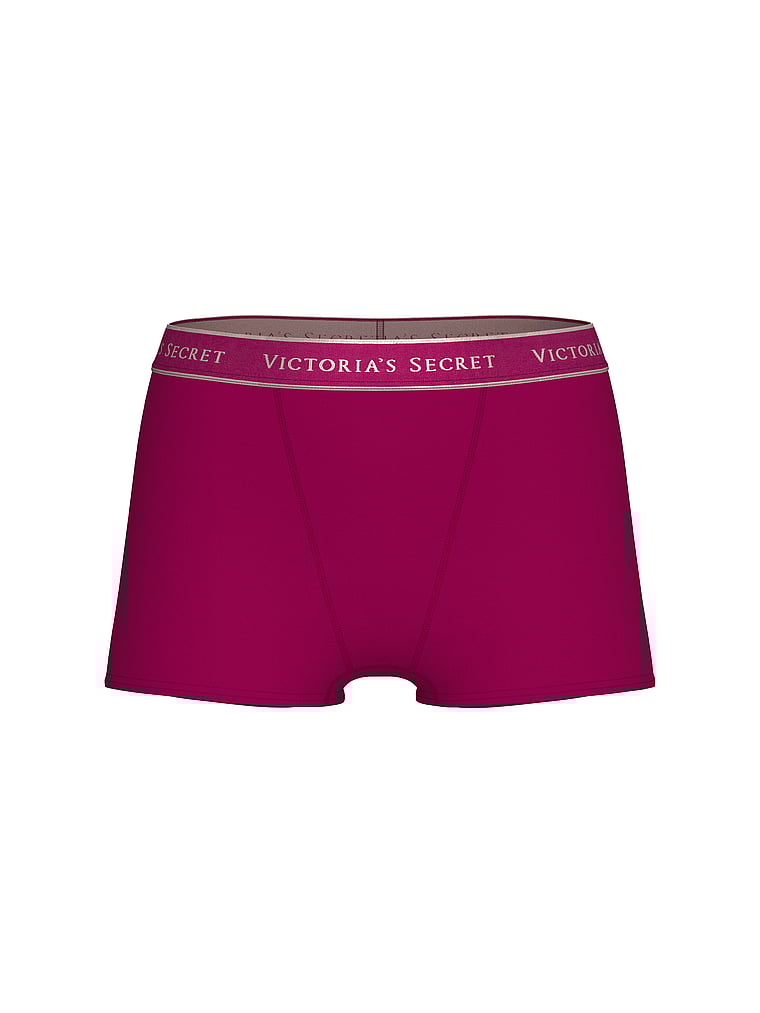 Logo Cotton High-Waist Boyshort Panty