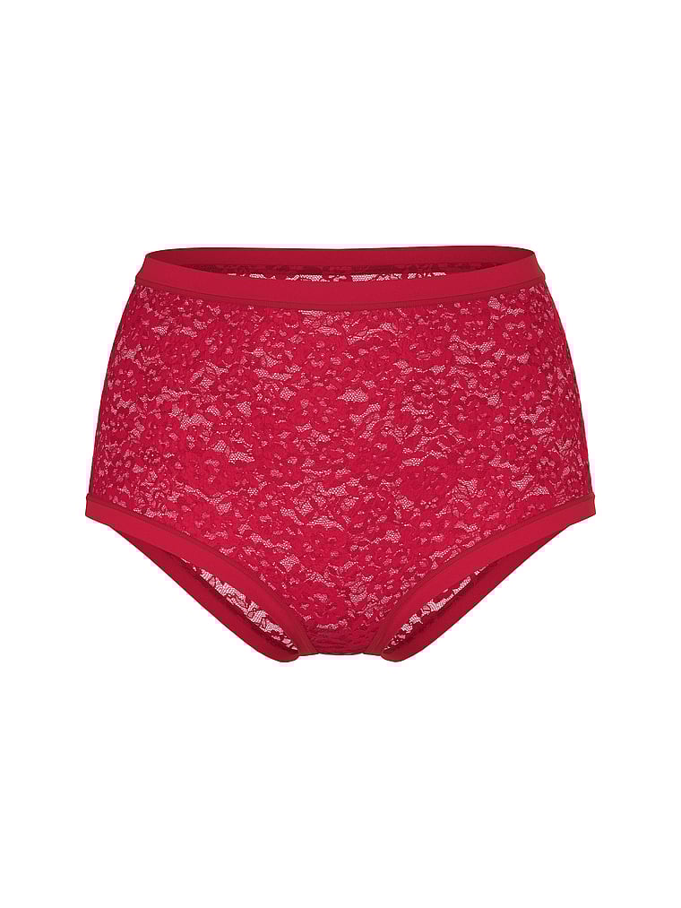 No-Show Lace High-Waist Brief Panty