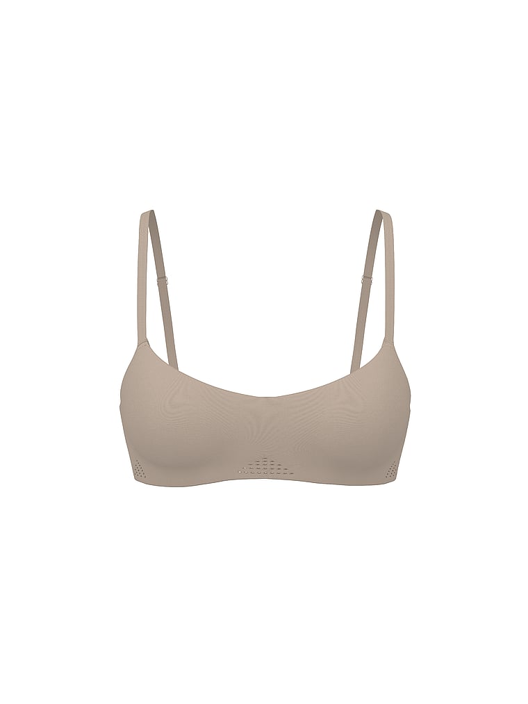 Victoria's Secret, VSX VSX Featherweight™ Light Balconette Sports Bra, Bare Taupe, offModelFront, 3 of 3