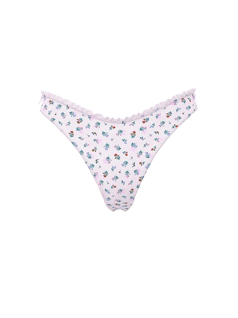 Cotton Side-Tie Thong Panty