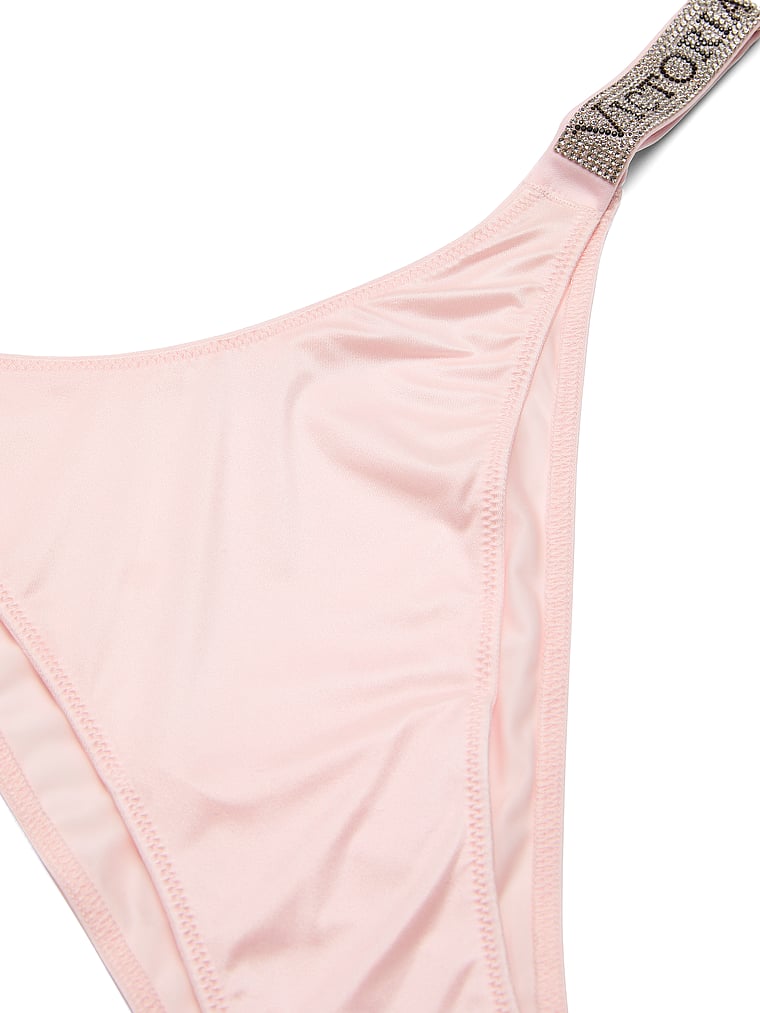 Victoria's Secret, Very Sexy Shine Strap Brazilian Panty, Angel Pink, detail, 6 of 6
