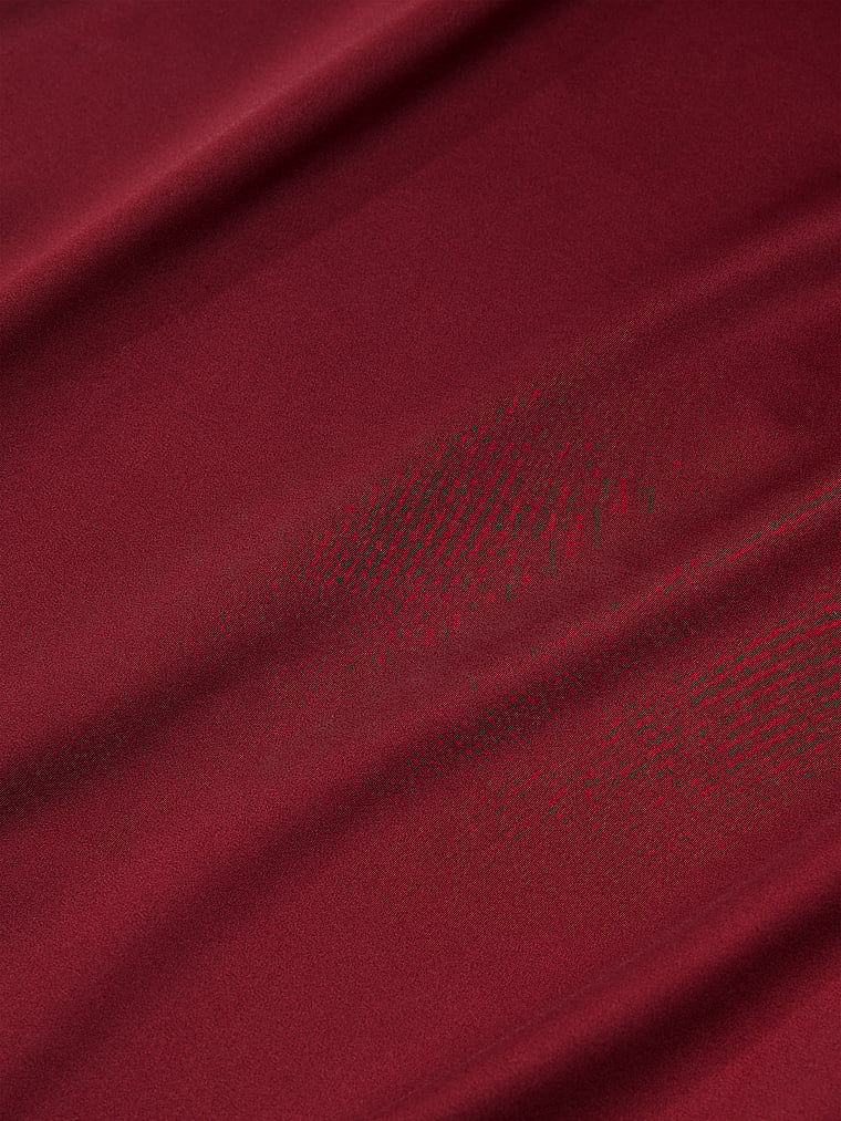 Victoria's Secret, Victoria's Secret SoSleek™ Maxi Slip Dress, Sangria Red, detail, 5 of 5