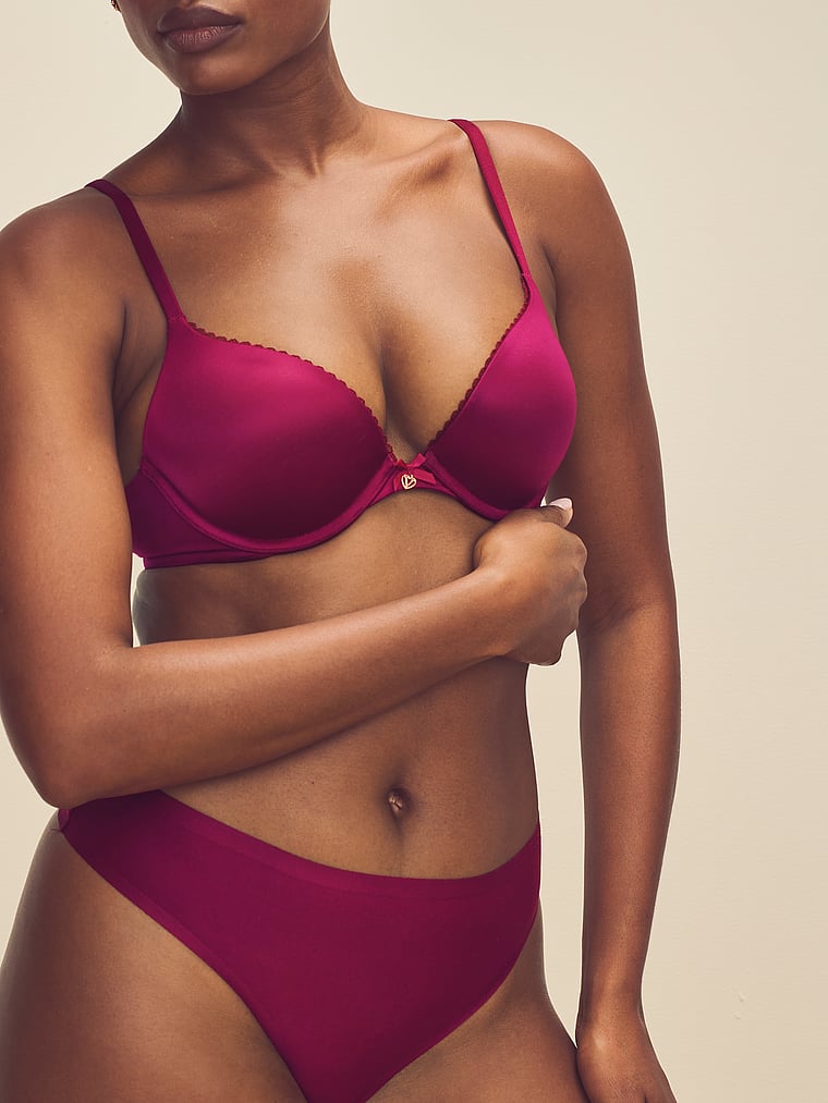 Victoria's Secret, Body by Victoria Body by Victoria Flex Mid-Rise Thong Panty, Fresh Jam, onModelSide, 3 of 4