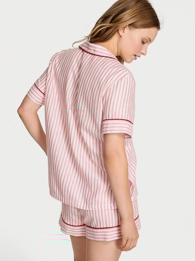 Victoria's Secret, Victoria's Secret Flannel Short Pajama Set, Print, offModelFront, 2 of 4 Lotta is 5'10" and wears S/Regular