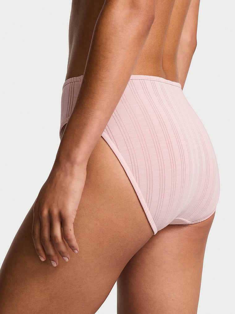 Victoria's Secret, Victoria's Secret Ultra-Fine Modal High-Leg Brief Panty, Bare Pink, onModelBack, 2 of 3 Nikita  is 5'10" and wears Small