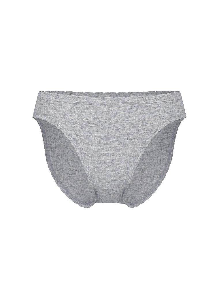 Seamless Cotton Rib High-Leg Brief Panty