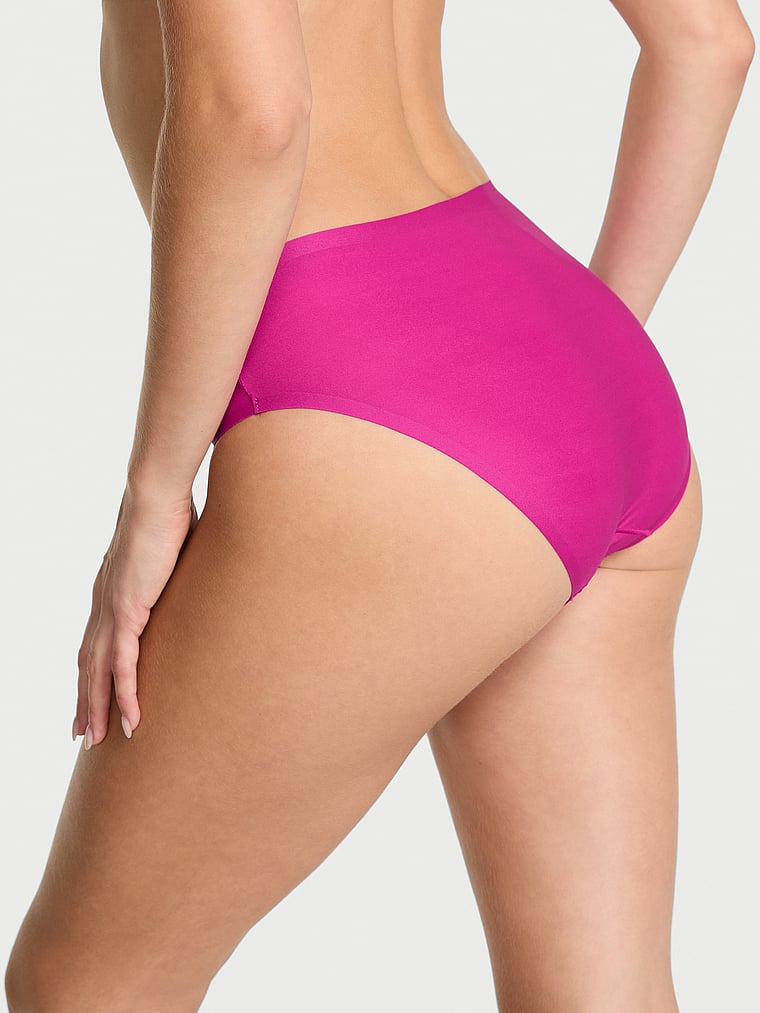 Victoria's Secret, Body by Victoria Body by Victoria Flex Shimmer Mid-Rise Bikini Panty, Allure Pink, onModelBack, 2 of 3 Ari is 5'9" or 175cm and wears Small