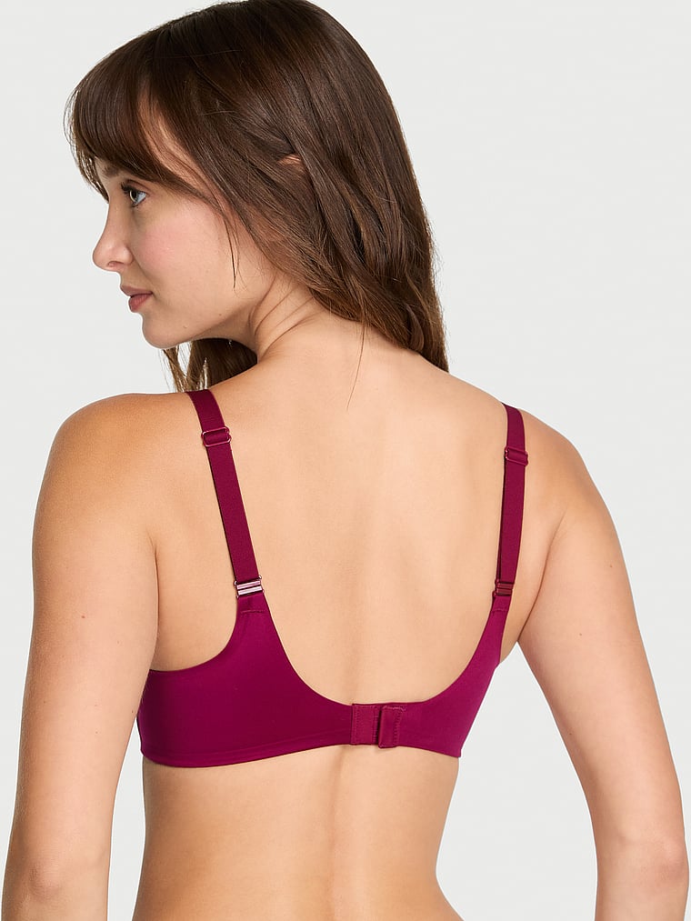Victoria's Secret, Victoria's Secret Bare Infinity Flex Lightly Lined Wireless Full-Coverage Bra, Fresh Jam, onModelBack, 2 of 4 Ari is 5'9" and wears 34B or Small