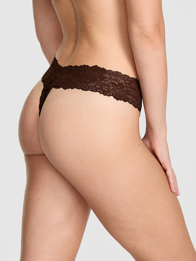 Wink Lace-Trim Thong Panty