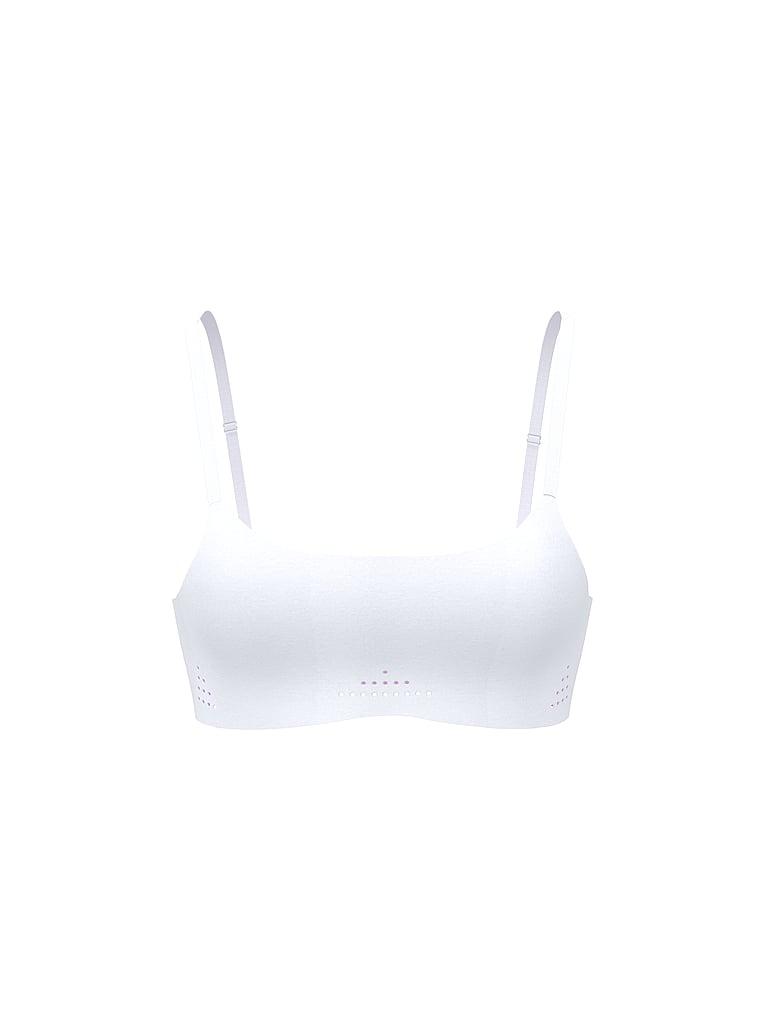 Victoria's Secret, VSX VSX Featherweight™ Light Balconette Sports Bra, VS White, offModelFront, 3 of 4