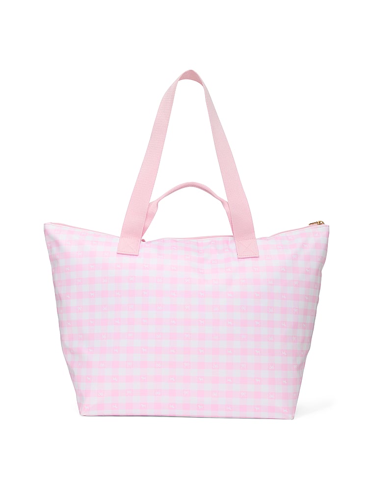 PINK X LoveShackFancy PINK x LoveShackFancy Tote Bag, Icon Gingham, onModelBack, 2 of 4