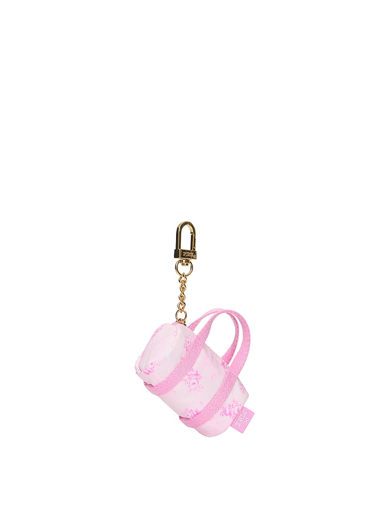 PINK x LoveShackFancy Mini Duffle Keychain Charm