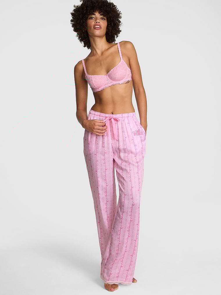 PINK x LoveShackFancy Silky Sleep Pants