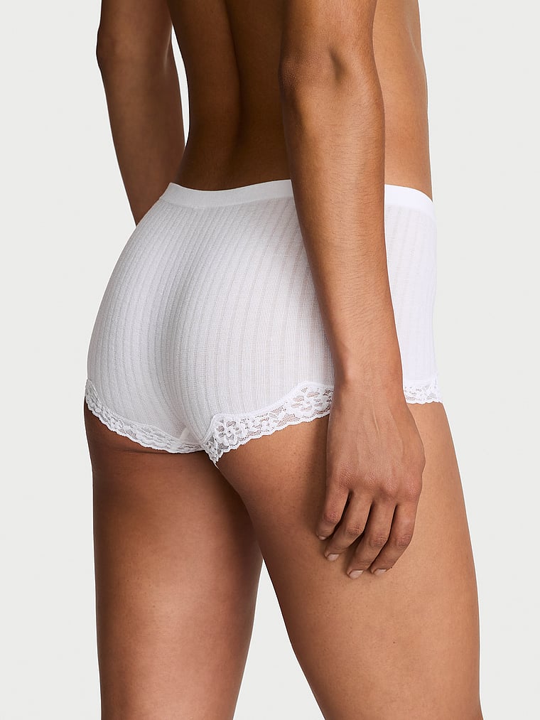 Victoria's Secret, Seamless Seamless Boyshort Panty, Vs White, onModelBack, 2 of 3 Nikita  is 5'10" and wears Small