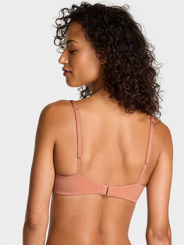 Victoria's Secret, Body by Victoria Luxe Contour Scoop Lightly Lined Bra, Desert Blush, onModelBack, 2 of 4 Nikita  is 5'10" and wears 34B or Small