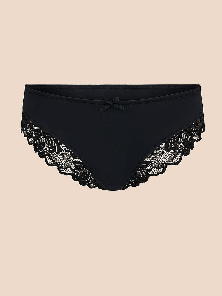 Victoria's Secret, Adore Me Livi Hipster Panty, Jet Black, offModelFront, 1 of 1