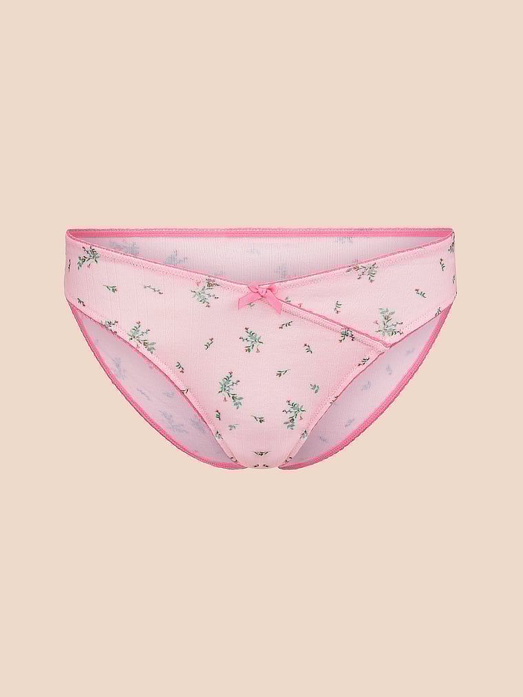 Victoria's Secret, Adore Me Minah Bikini Panty, Blooming Serenade Pink, offModelFront, 3 of 3