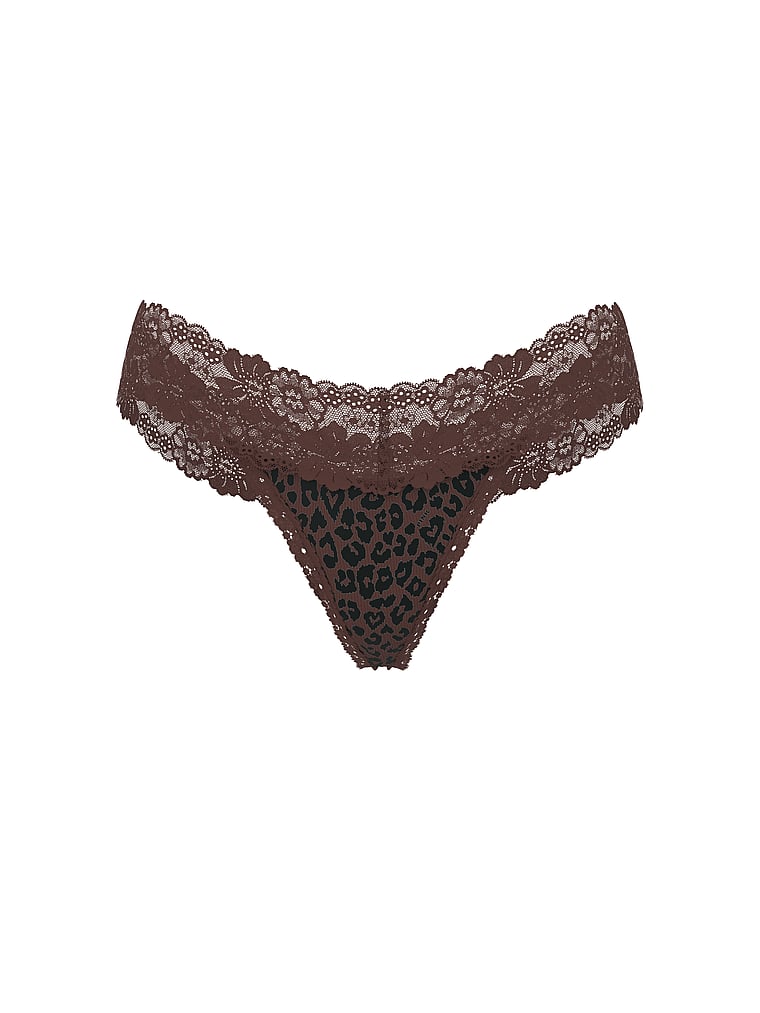 Wink Lace-Trim Thong Panty