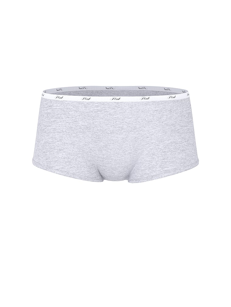 PINK Logo Cotton Boyshort Panty, offModelFront, 4 of 4