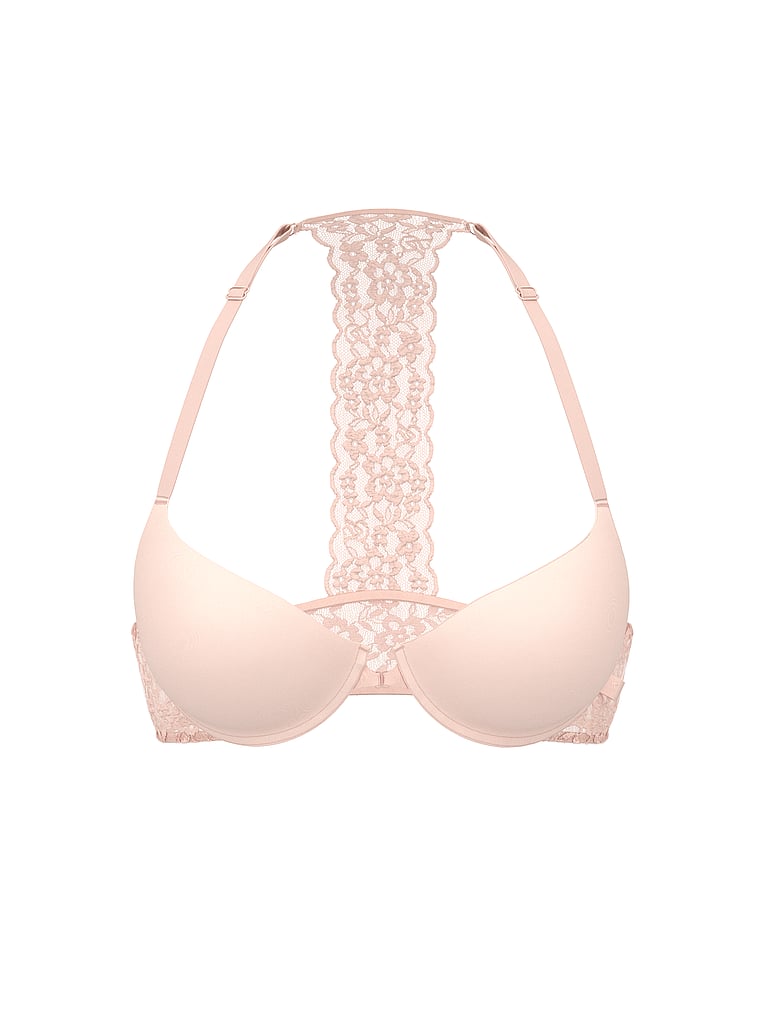 Victoria's Secret, Victoria's Secret Sexy Tee Smooth Lightly Lined Demi Bra, Purest Pink, offModelFront, 3 of 3