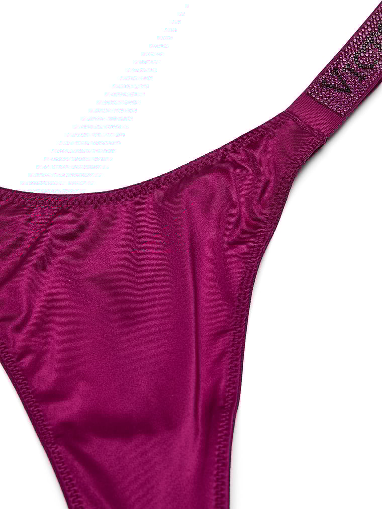 Victoria's Secret, Very Sexy Shine Strap Thong Panty, onModelBack, 3 of 5