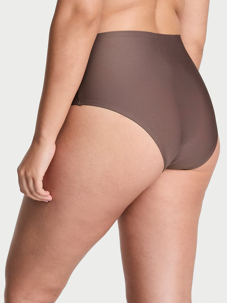 Victoria's Secret, Body by Victoria Luxe Contour High-Rise Cheeky Panty, Cloudy Grey, onModelBack, 2 of 4 Karmi is 5'10" or 178cm and wears Large