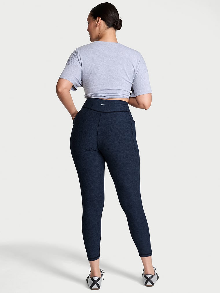 Victoria's Secret, VSX VSX LUXMarl™ Legging, Heather Impact Blue, onModelBack, 2 of 4 Karmi is 5'10" or 178cm and wears Large