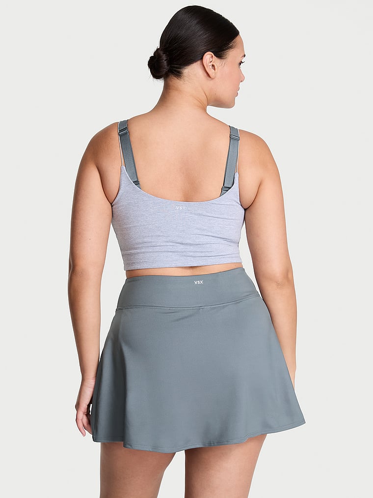 Victoria's Secret, VSX VSX Essential Skirt, Dark Steel, onModelBack, 2 of 4 Karmi is 5'10" or 178cm and wears Large