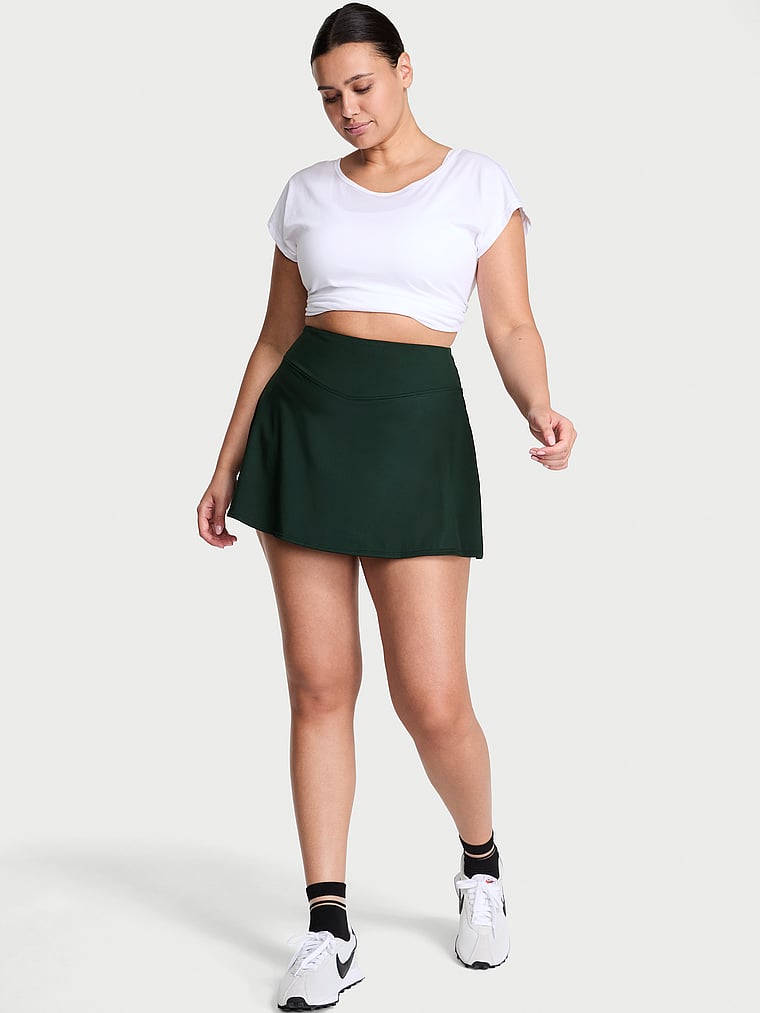 Victoria's Secret, VSX VSX Essential Skirt, Cilantro, onModelFront, 1 of 4 Karmi is 5'10" or 178cm and wears Large