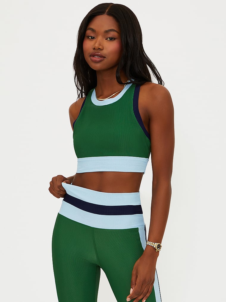 Victoria's Secret, Beach Riot Gwen Top, Ivy Colorblock, detail, 4 of 4