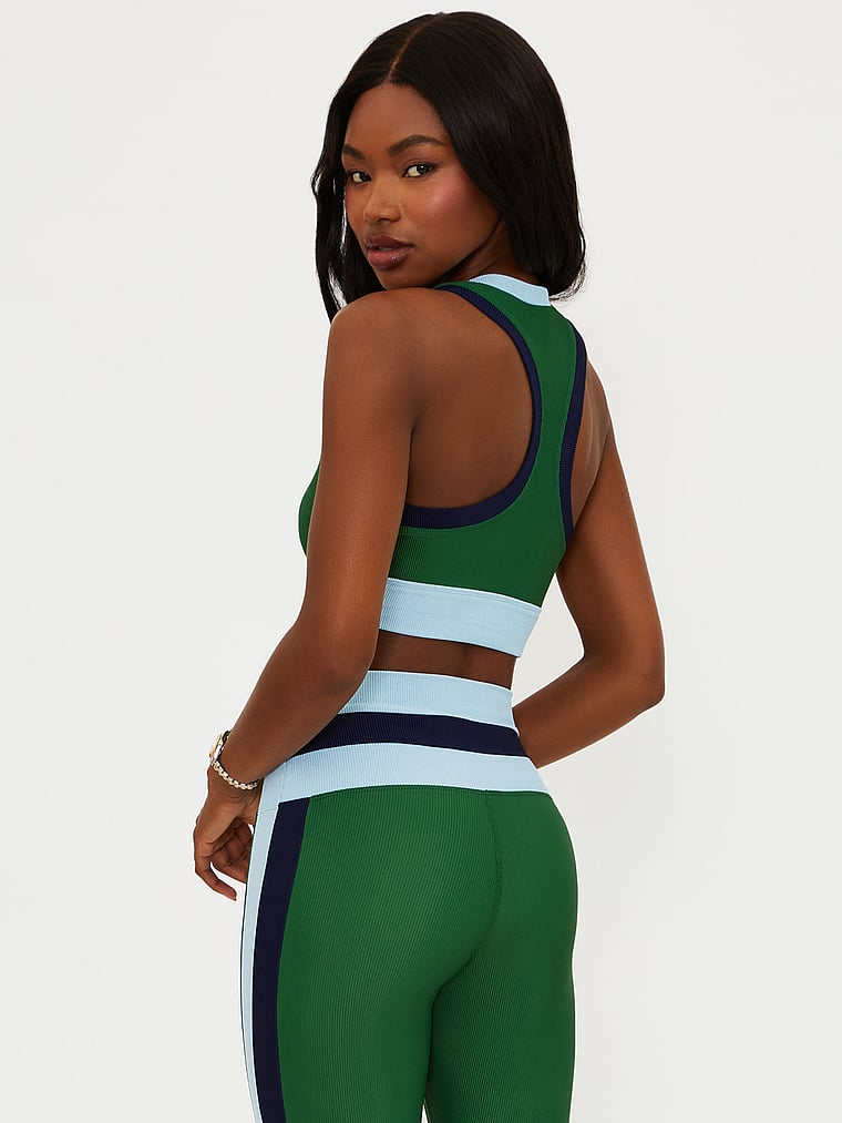 Victoria's Secret, Beach Riot Gwen Top, Ivy Colorblock, onModelSide, 3 of 4