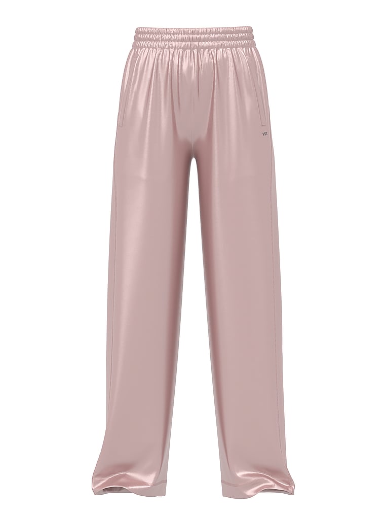 Victoria's Secret, VSX VSX GlossyTech™ Wide-Leg Pant, French Mauve, offModelFront, 4 of 5