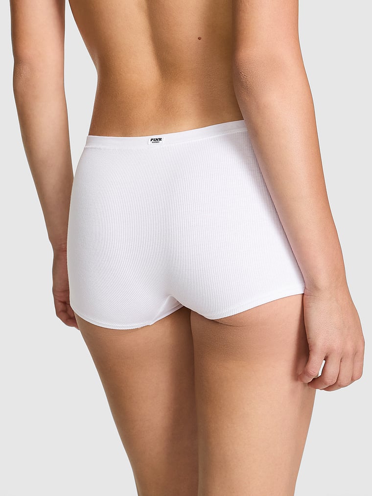 PINK Cotton Dorm Boyshort Panty, onModelBack, 2 of 3