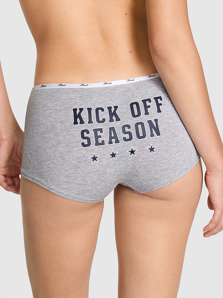 PINK Logo Cotton Boyshort Panty, onModelBack, 2 of 4