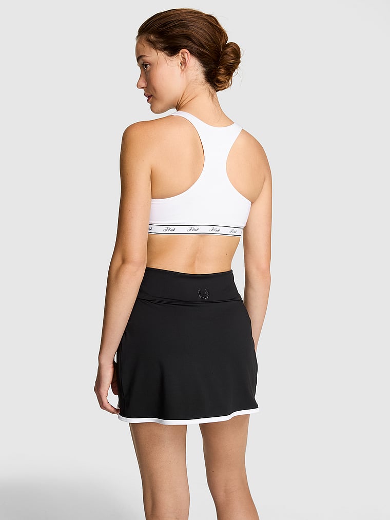PINK Relay Colorblock Skort, Pure Black, onModelBack, 2 of 5 Ruby is 5'6" or 168cm and wears Small
