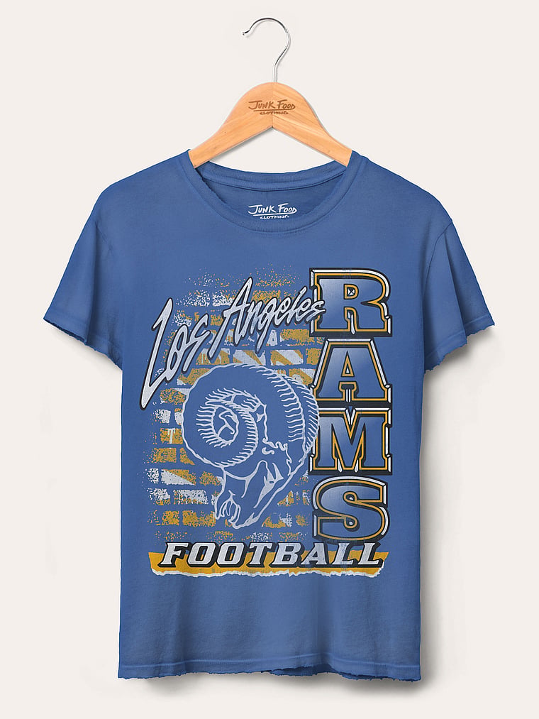 Victoria's Secret, Junk Food Clothing Los Angeles Rams MVP Vintage Tee, offModelFront, 3 of 4