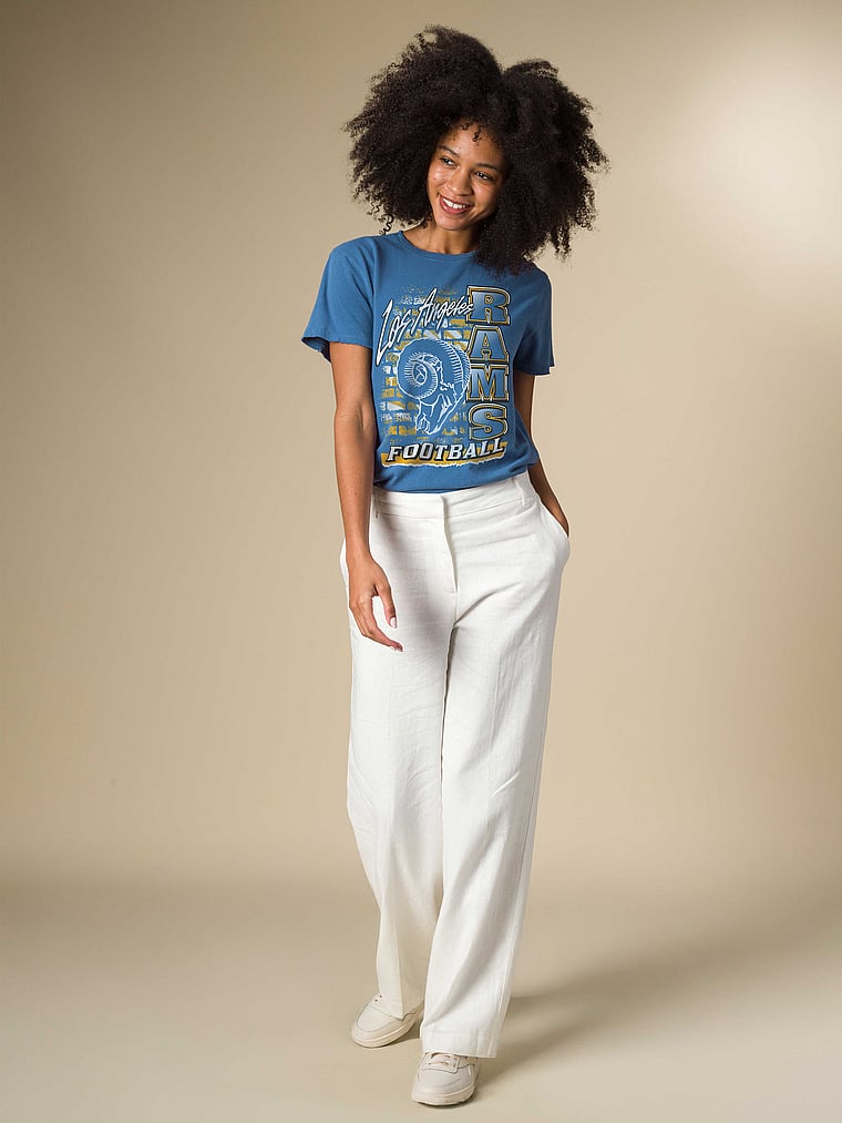Victoria's Secret, Junk Food Clothing Los Angeles Rams MVP Vintage Tee, onModelBack, 2 of 4