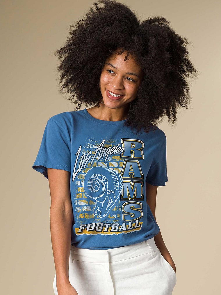 Victoria's Secret, Junk Food Clothing Los Angeles Rams MVP Vintage Tee, onModelFront, 1 of 4
