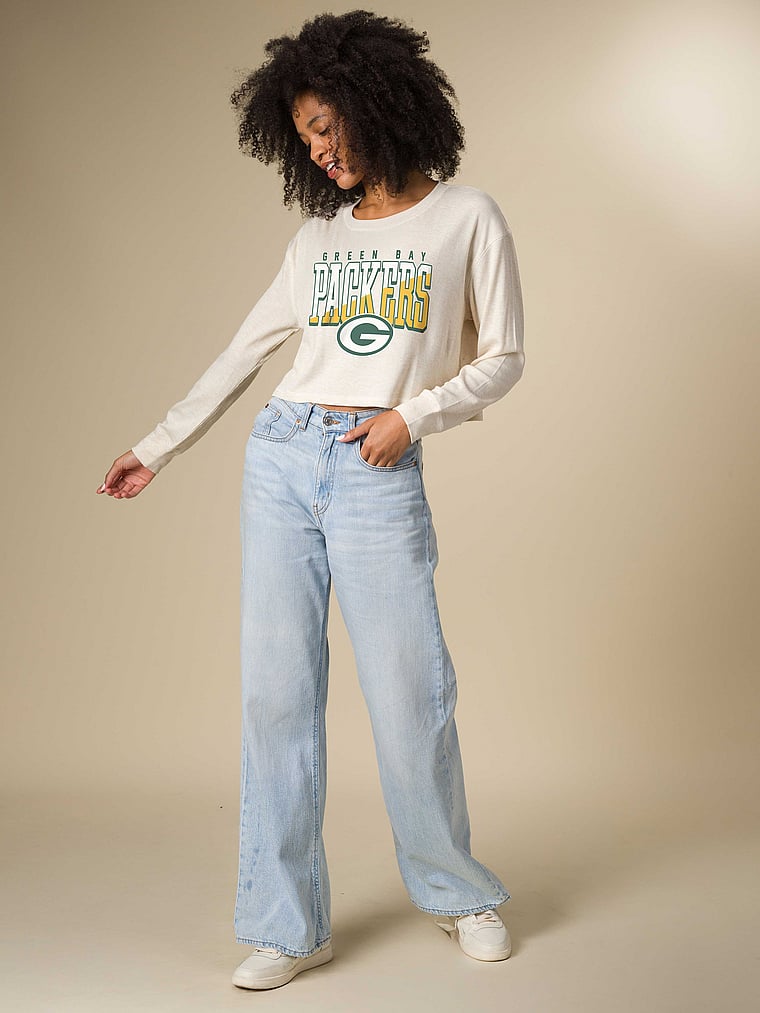 Green Bay Packers Slant Crop Thermal