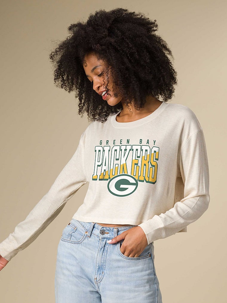 Green Bay Packers Slant Crop Thermal