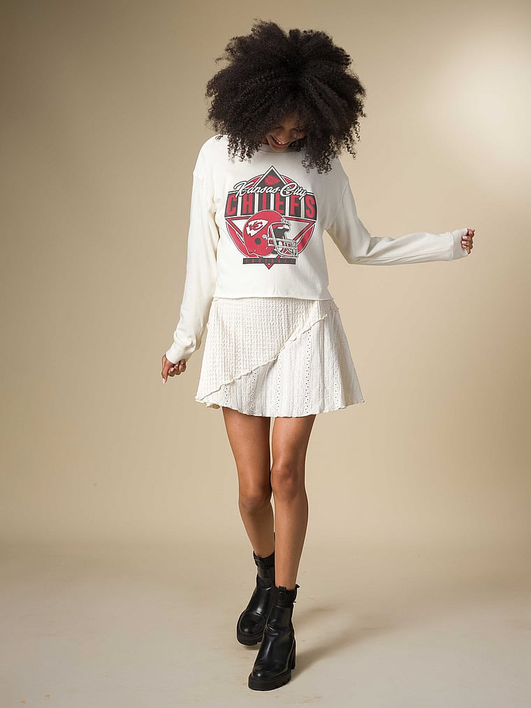 Kansas City Chiefs Helmet Crop Fleece